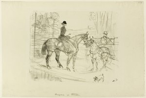 女曲馬師とカート 作： Henri de Toulouse Lautrec