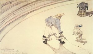 サーカス：プードル犬と象のピエロFootit 作： Henri de Toulouse Lautrec