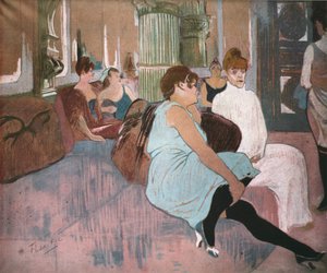 「ムーラン通りのサロンで」、1894年、1952年。 作： Henri de Toulouse Lautrec