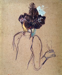 ジェーン・アヴリル（厚紙に油彩 作： Henri de Toulouse Lautrec