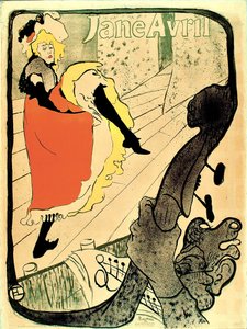 ジェーン・アヴリル、1893年、1893年。 作： Henri de Toulouse Lautrec