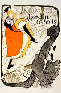 ジェーンアヴリルジャルダンドパリ、1893年。 作： Henri de Toulouse Lautrec