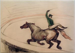 騎手 作： Henri de Toulouse Lautrec