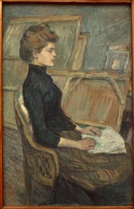 スタジオで若い女の子 作： Henri de Toulouse Lautrec