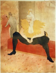 座っているClowness 作： Henri de Toulouse Lautrec