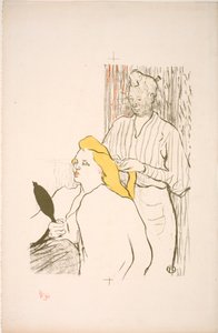 髪型。 無料の演劇プログラム 作： Henri de Toulouse Lautrec
