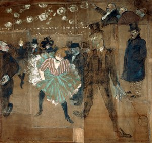 La GoulueとValentin le desosse、1895 作： Henri de Toulouse Lautrec