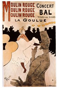 1892年、ムーランルージュのラグール。 作： Henri de Toulouse Lautrec