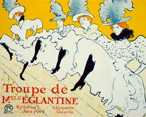 ミスエグランティンの劇団、1896年。 作： Henri de Toulouse Lautrec