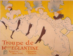 La Troupe deMlle.Églantine、1895-1896 作： Henri de Toulouse Lautrec