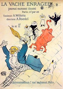 激怒した牛、1896年。 作： Henri de Toulouse Lautrec