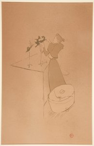 La modiste, Ren?e Vert (帽子屋、Ren?e Vert) 作： Henri de Toulouse Lautrec