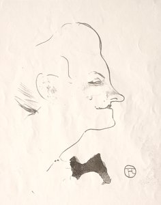 カフェコンサート：イヴェット・ギルベール 作： Henri de Toulouse Lautrec