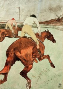 騎手 作： Henri de Toulouse Lautrec