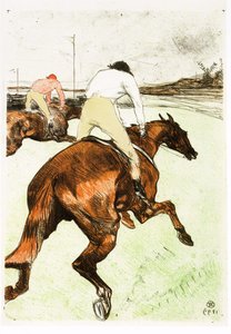 ジョッキー、1899 作： Henri de Toulouse Lautrec