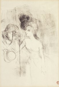 劇場を去る、1896 作： Henri de Toulouse Lautrec