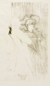 「運命の歌」のレンダーとオーゲス 作： Henri de Toulouse Lautrec