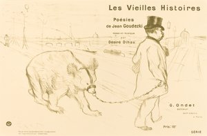 1893 年のオールド ストーリーズ表紙の口絵。 作： Henri de Toulouse Lautrec