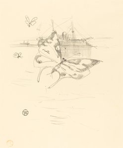 蝶、1895年。 作： Henri de Toulouse Lautrec