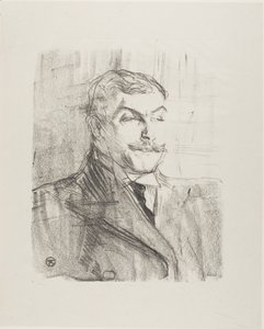 Treize LithographysのLucien Guitry 作： Henri de Toulouse Lautrec