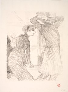『Beyond Human Forces』のルニュ・ポエとベルト・バディ 作： Henri de Toulouse Lautrec