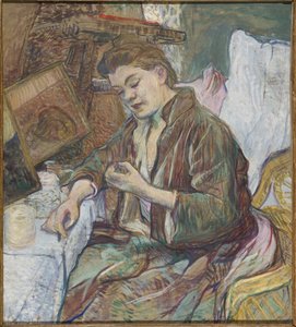 彼女のトイレでのマダムファーブル、1891年 作： Henri de Toulouse Lautrec