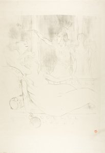 ラ・ベル・エレーヌのマダム・シモン・ジラール、ブルワーとガイ 作： Henri de Toulouse Lautrec