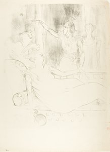 ラ・ベル・エレーヌのマダム・シモン・ジラール、ブルワーとガイ 作： Henri de Toulouse Lautrec