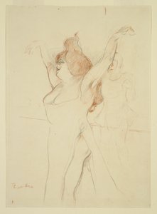 マドモアゼル・コシェル、『ラ・ベル・ヘレーヌ』でトロイのヘレン役 作： Henri de Toulouse Lautrec