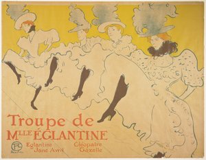 マドモアゼルエグランティーヌトループ、1896年 作： Henri de Toulouse Lautrec