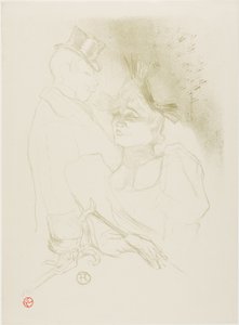 貸し手マドモアゼルと男爵 作： Henri de Toulouse Lautrec