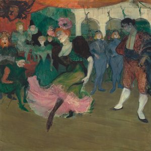 「キルペリク」でボレロを踊るマルセル・レンダー 作： Henri de Toulouse Lautrec
