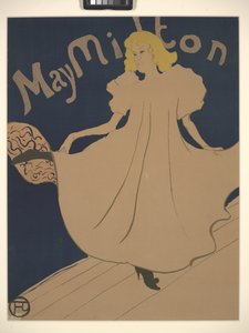 メイ・ミルトン（カラーリトグラフ） 作： Henri de Toulouse Lautrec