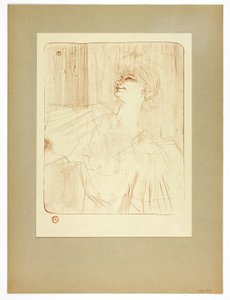 イヴェット・ギルベールによるブリュアンの「ア・メニルモンタン」、プレート4 作： Henri de Toulouse Lautrec