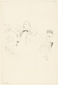 エイドリアン・ヘブラルのメニューカード 作： Henri de Toulouse Lautrec