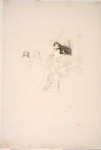 Miss May Belfort au アイリッシュ アメリカン バー、Rue Royale 作： Henri de Toulouse Lautrec