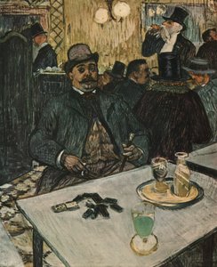 「カフェのムッシュ・ボワロー」、1893年、1952年。 作： Henri de Toulouse Lautrec