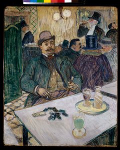 カフェでムッシュボワロー、1893年 作： Henri de Toulouse Lautrec