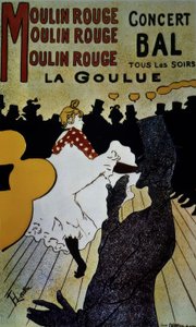 ムーランルージュ：La Goulue-1891-191×117 cm-カラーリトグラフ 作： Henri de Toulouse Lautrec