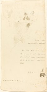 アレクサンドル・ナタンソン夫妻の招待状 作： Henri de Toulouse Lautrec