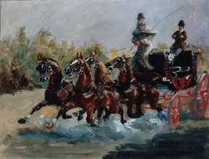ニース、プロムナードデザングレに 作： Henri de Toulouse Lautrec