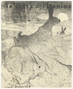 La Valse des Lapins と風景の中にウサギがいる楽譜の表紙 La Valse des lapins (オブジェクトのタイトル)