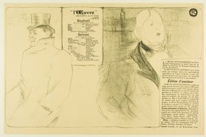 オスカー・ワイルドとロマン・クーラス—ラファエルとサロメのためのプログラム 作： Henri de Toulouse Lautrec