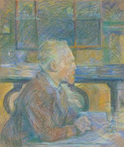 ヴィンセントファンゴッホの肖像、1887年（段ボールにパステル） 作： Henri de Toulouse Lautrec