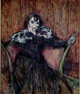 女優ベルト・バディの肖像。アンリ・ド・トゥールーズ＝ロートレックの絵画（Toulouse Lautrec 作： Henri de Toulouse Lautrec
