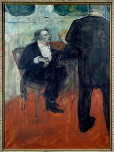 ヴァイオリニスト、ジャン・バティスト・シャルル・ダンクラ（1817-1907）の肖像 アンリ・ド・トゥールーズ・ロートレック（1864-1901）の絵画 1900年 個人蔵 - ヴァイオリニスト、ジャン・バティスト・シャルル・ダンクラ（1817-1907）の肖像。アンリ・ド・トゥールーズ・ロートレック（1864-1901）の絵画 作： Henri de Toulouse Lautrec