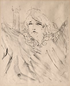 俳優と女優の肖像：13枚のリトグラフ：サラベルナール、1898年。 作： Henri de Toulouse Lautrec