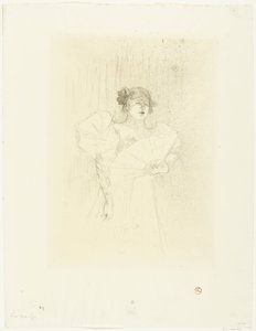 扇子を持つ女優ルース・ミレスのポートレート ルース・マイレス・デ・フェイス 作： Henri de Toulouse Lautrec