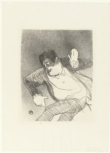 Portret van komiek Caudieux がプティ カジノで踊る コーデュー プチ カジノ コンサートカフェ（連載タイトル） 作： Henri de Toulouse Lautrec