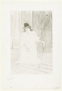 劇場のステージ上の歌手 Cecy Loftus の肖像 セシー・ロフタス 作： Henri de Toulouse Lautrec